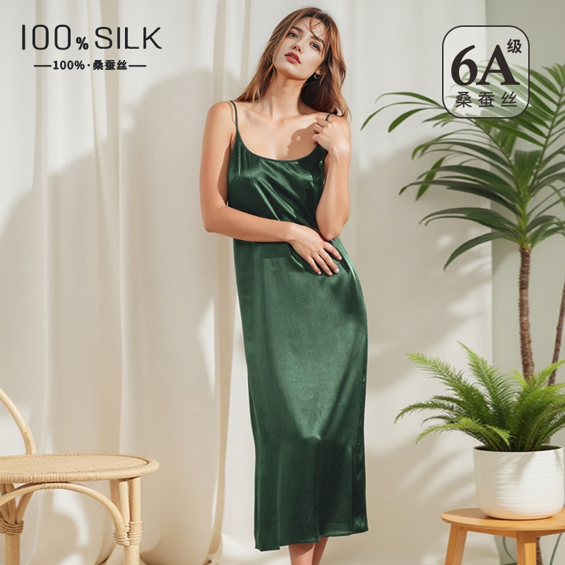 Vestido Slip 100% Seda Mulberr - Robe Silk Women avaliação e preço